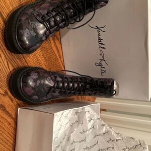 Kendall & Kylie Floral Lace-Up Combat Boots